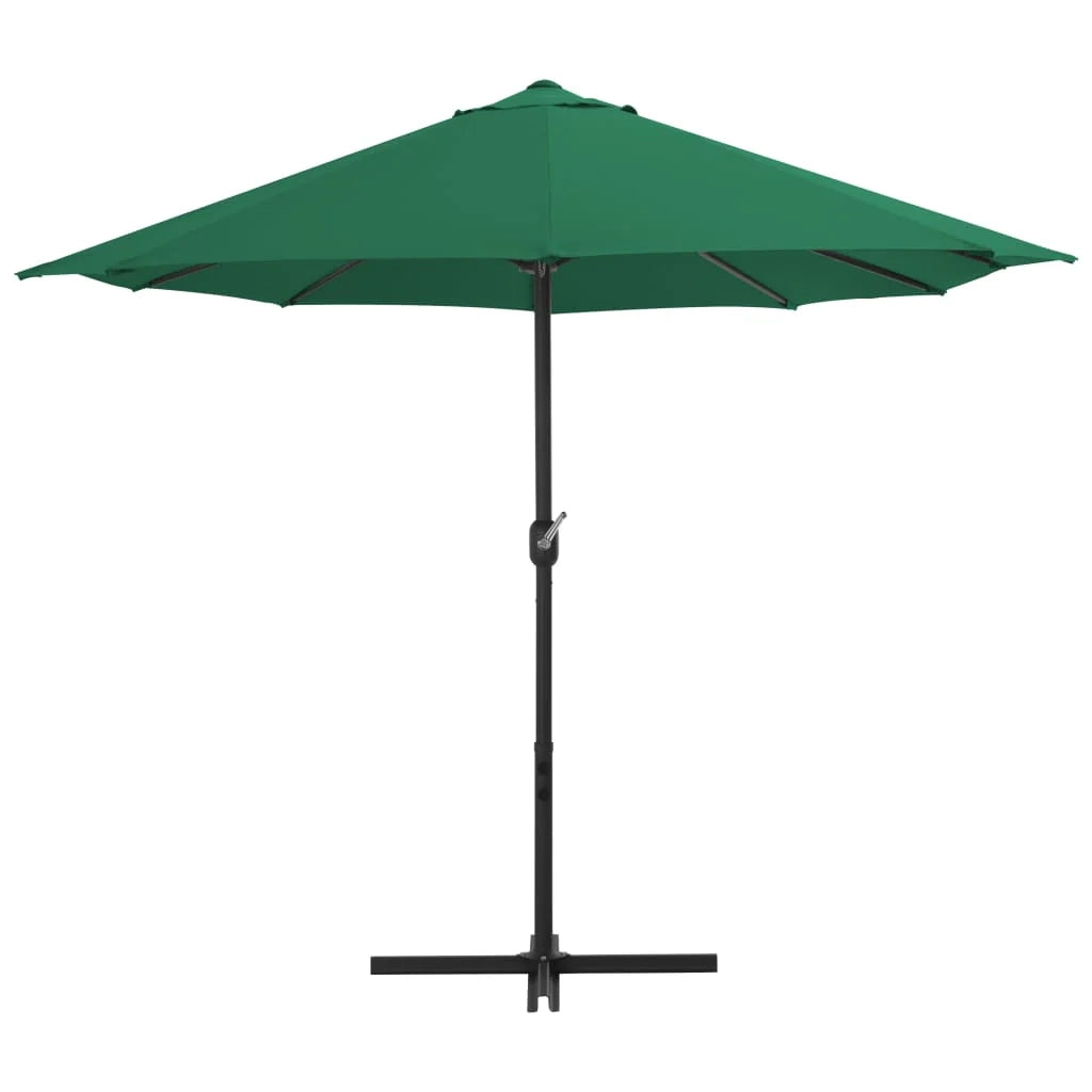 Ombrellone da esterno e palo in alluminio 460 x 270 cm verde 02_0008293