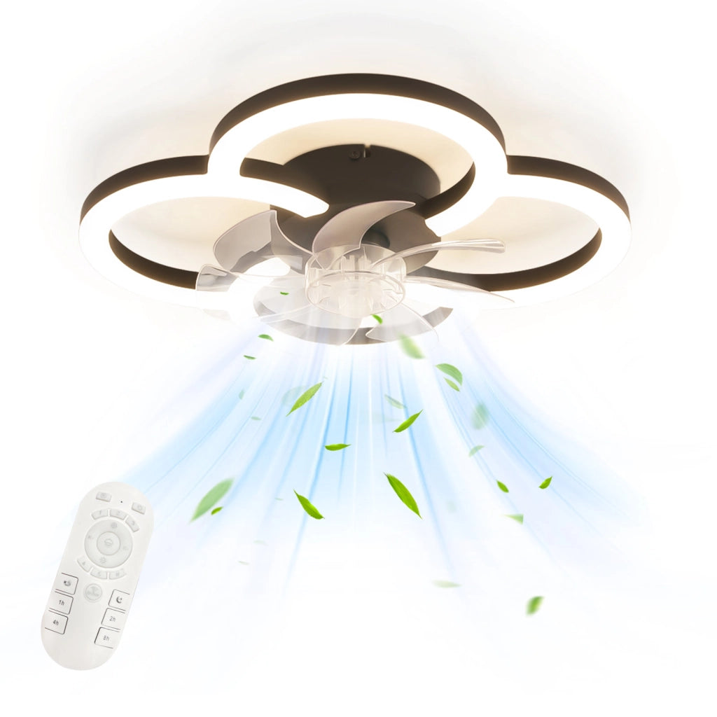 ZMH Ventilatore da soffitto con luce silenzioso a 6 velocità moderno dimmerabile per soggiorno