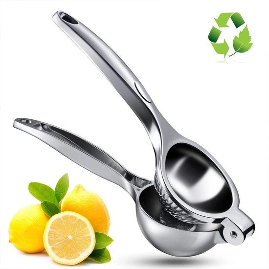 Citruspers in Acciaio Inossidabile - Manuale per Arance e Limoni - Resistente al Lavastoviglie (Argento)