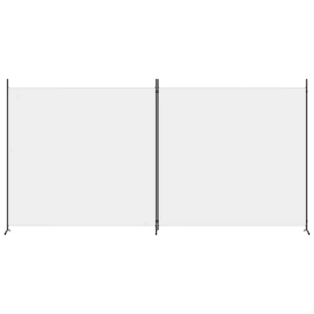 Divisorio a 2 Pannelli Bianco 348x180 cm Tessuto 350274