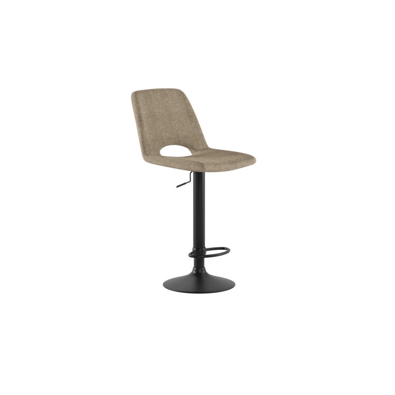 Sgabello con alzata a GAS rivestito in tessuto easy-clean Gambe metallo verniciato Alex 45cm X 52cm H 88,5/103,5cm Sto..