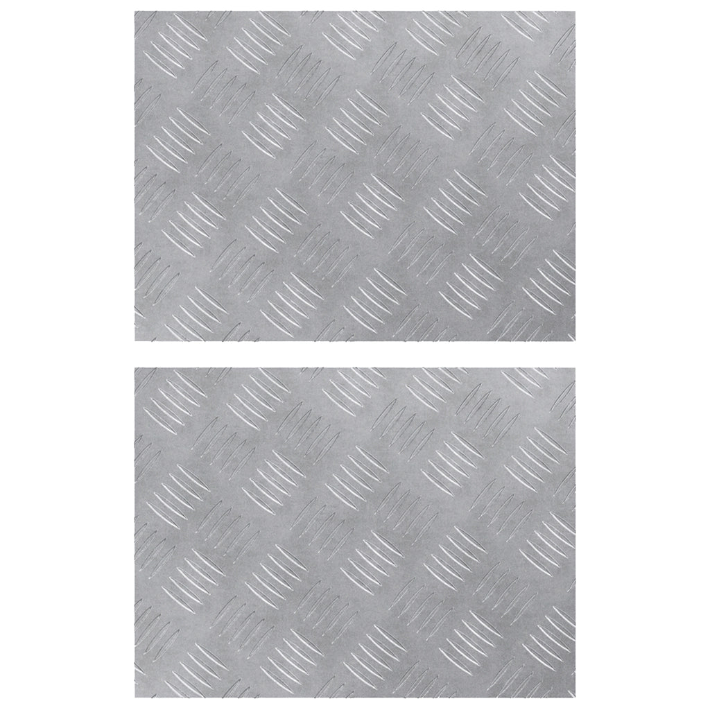 Piastra di Alluminio a Scacchi - 2 Pezzi, Antiscivolo, 40x30 cm