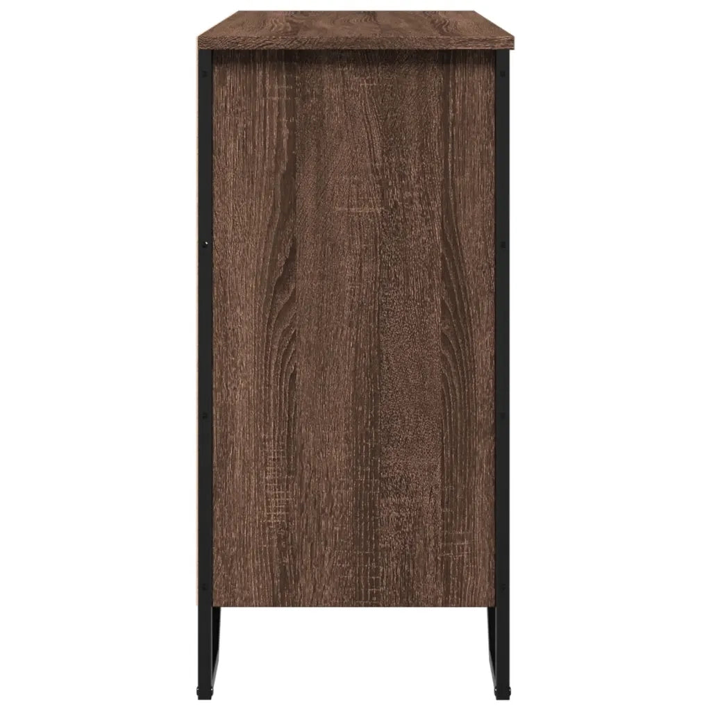 Credenza Rovere Marrone 91x35,5x74,5 cm in Legno Multistrato