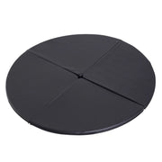 Tappetino per pole dance, tappetino rotondo in plastica spesso 5 cm per esercizi di pole dance, ginnastica, yoga, nero