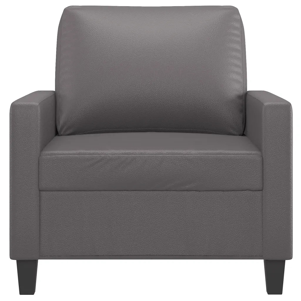 Poltrona-Divano Sedia Grigia 60 cm in Similpelle 496147