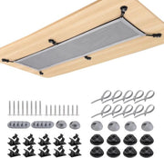 Cassetto per Cavi per Ufficio - Gestione dei Cavi Flessibile - Organizzazione dei Cavi sotto il Burea - Grigio 95x24 cm