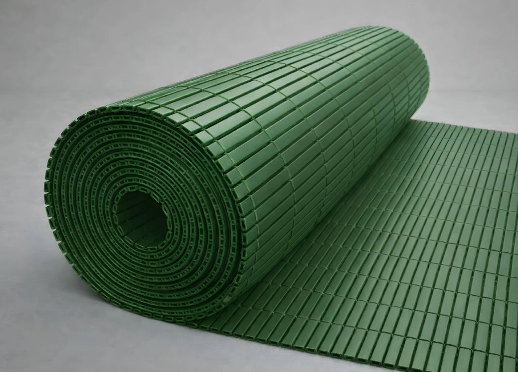 Rotolo Arella PVC Rete Recinzione Listelle Frangivista Da Esterno - 100x500 - Green