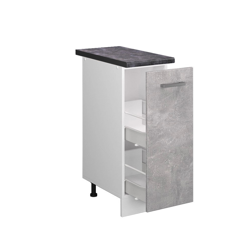 Vicco Armadio cucina dispensa alto Calcestruzzo 30 cm , PL Antracite