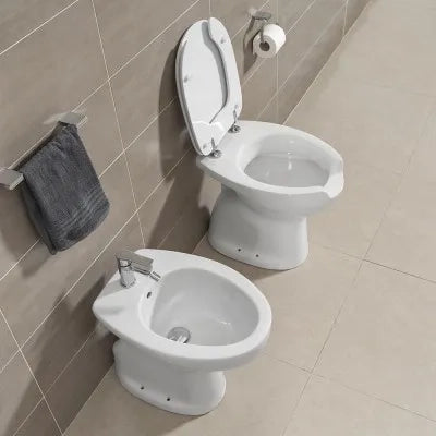 Wc per disabili con apertura frontale e scarico a terra H 51 cm
