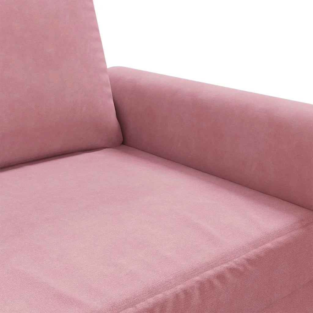 Divano | Divano da soggiorno | Sofa a 2 Posti Rosa 140 cm in Velluto