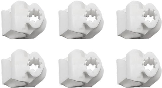Assortimento di Clip universali in PA - 6 pezzi - Compacti - Dimensioni 5,7 x 14 x 19,3 mm - Clip di freno