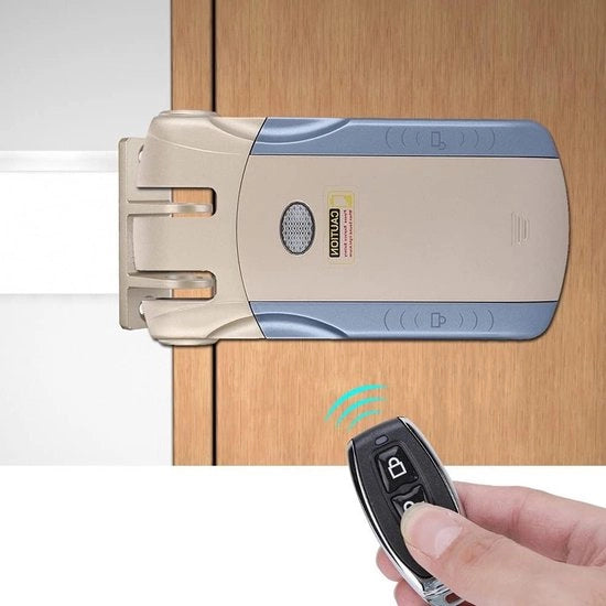 Sistema di Controllo a Distanza Smart Touch Senza Chiave - Slot Elettronico di Accesso - Sicurezza Antisfondamento - 4 Comandi a Distanza in Oro.