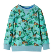 Felpa da Bambino Verde Chiaro MÃ©lange 104