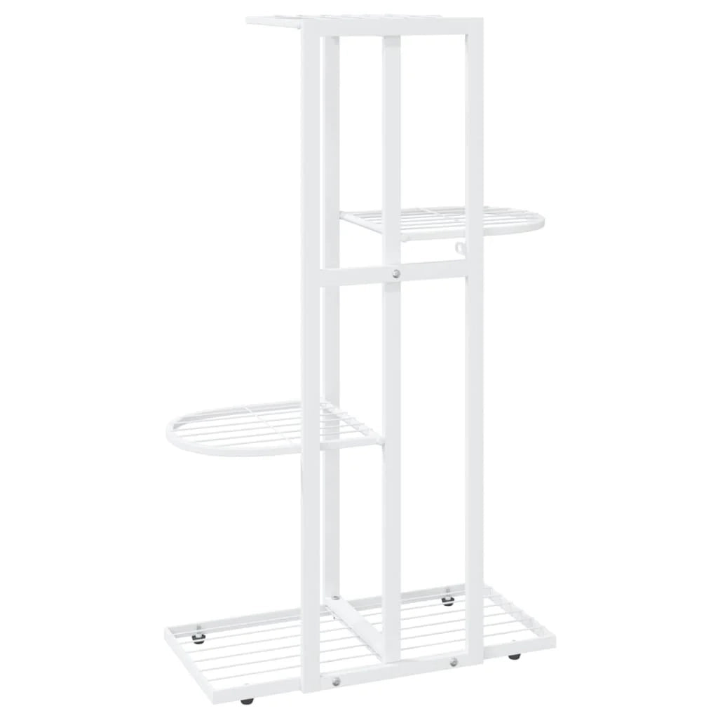 Portavasi fioriera 4 ripiani 43 x 22 x 76 cm metallo bianco 02_0045159