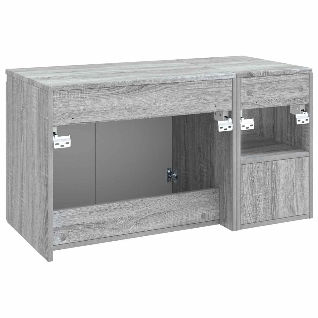 Set di mobili per il bagno 2 pz Sonoma grigio 3404120