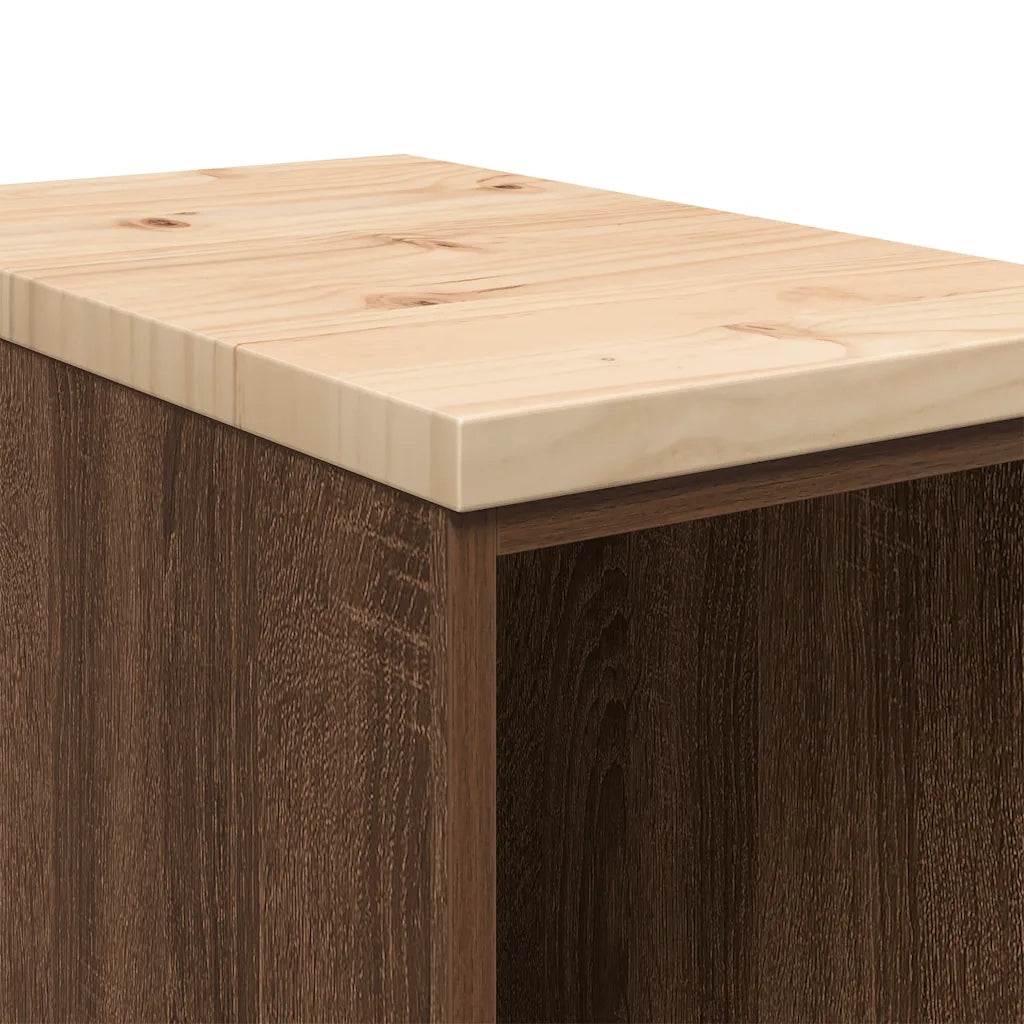 Armadio multiuso per garage 30 x 51 x 85 cm in legno di pino marrone 02_0051341
