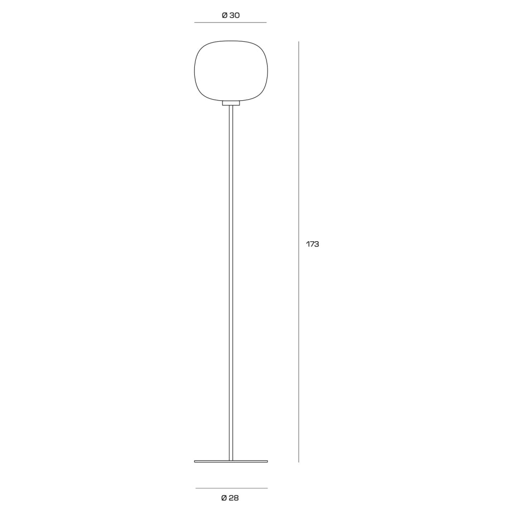 BOMBO LAMPADA DA TERRA STRUTTURA COLORE NERO DIFFUSORE BIANCO OPALE  1 LUCE ATTACCO E27 DIMMERABILE