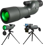 Telescopio da Campo Zoomabile 25-75X60 con Obiettivo Ed - Ottica Bak4 - Prisma Telescopio per Outdoor - Camping - Bird Watching - Tiro con Arco - Montura Monoculare - Completo di Tripode - Clip per Smartphone - Tasca di Carico - Sacchetto di Pulizia