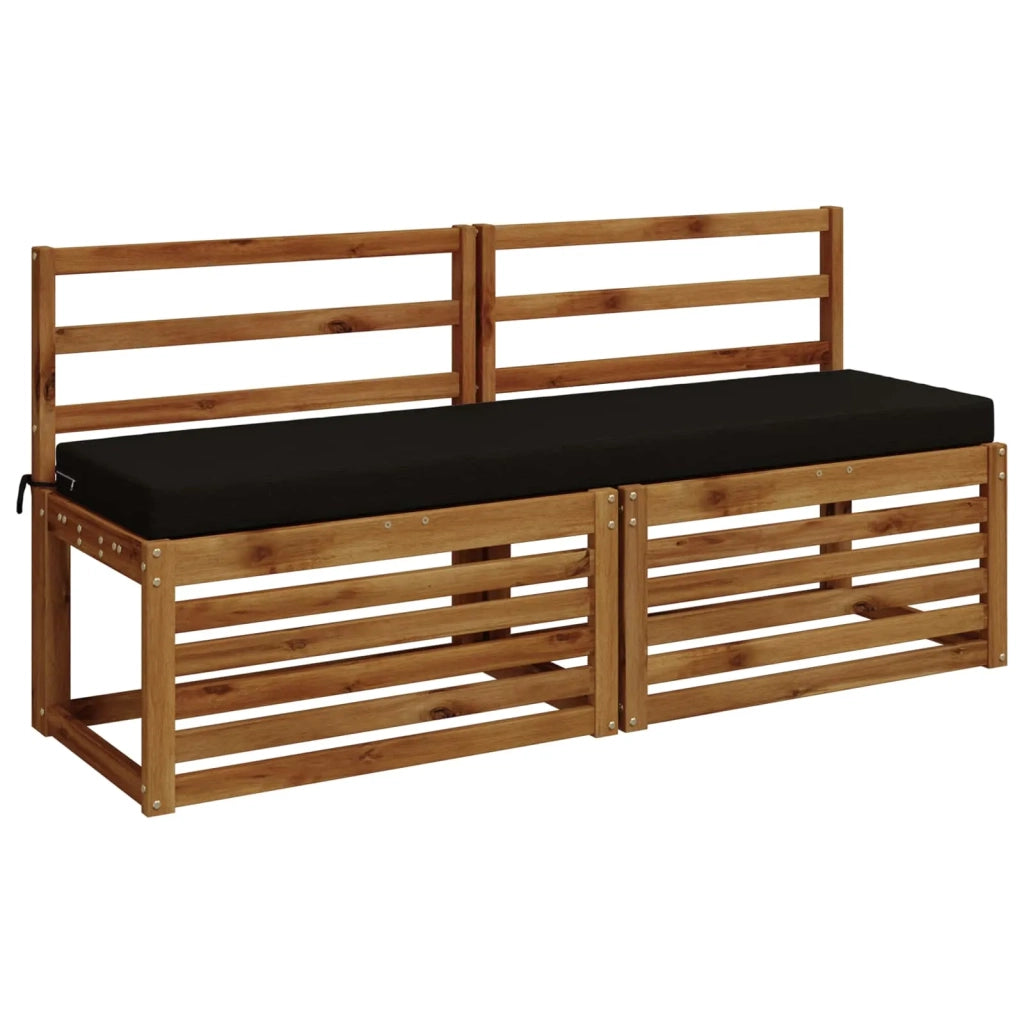 Cuscini per Panchina a 2 Pezzi SOEST 2 pz 100% Poliestere Nero 949907