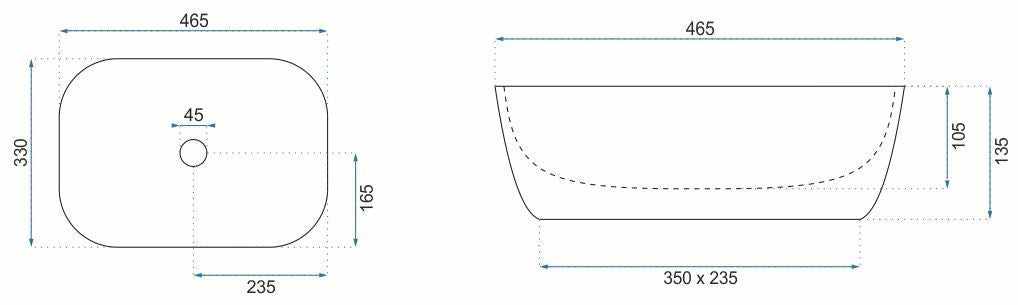 Lavabo Da Appoggio Rea Belinda White Gold Brush