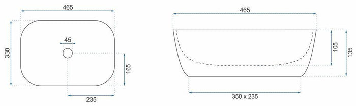 Lavabo Da Appoggio Rea Belinda White Gold Brush