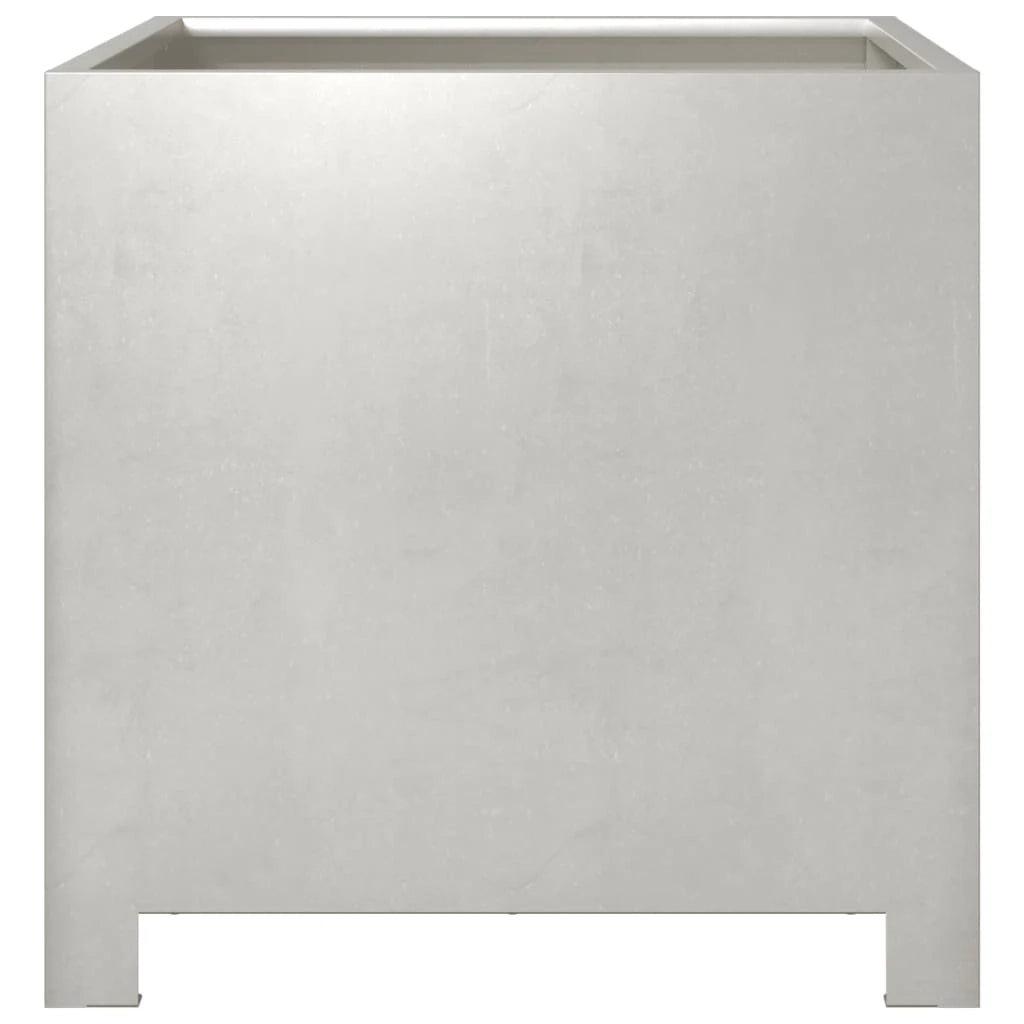 Fioriera rialzata per piante fiori terrazza giardino 40 x 40 x 40 cm acciaio inox argento 02_0037545