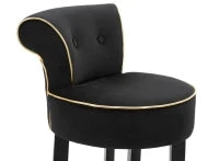 Sgabello Bar Luxy Nero cm 46X48X96