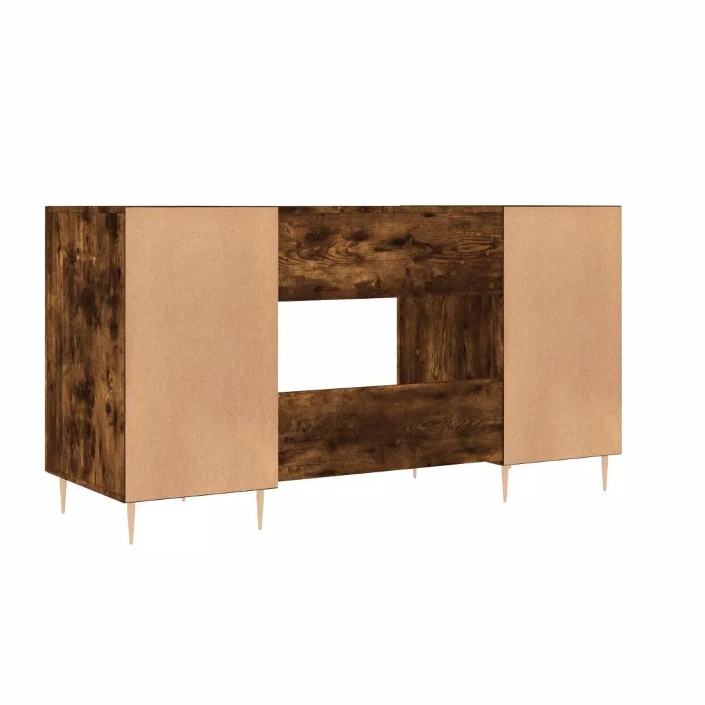 vidaXL Scrivania Rovere Fumo 140x50x75 cm in Legno Multistrato