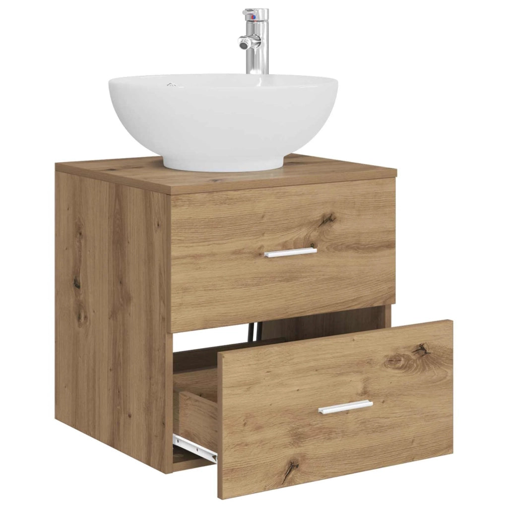 Mobile Lavabo da Parete Rovere Artigianale