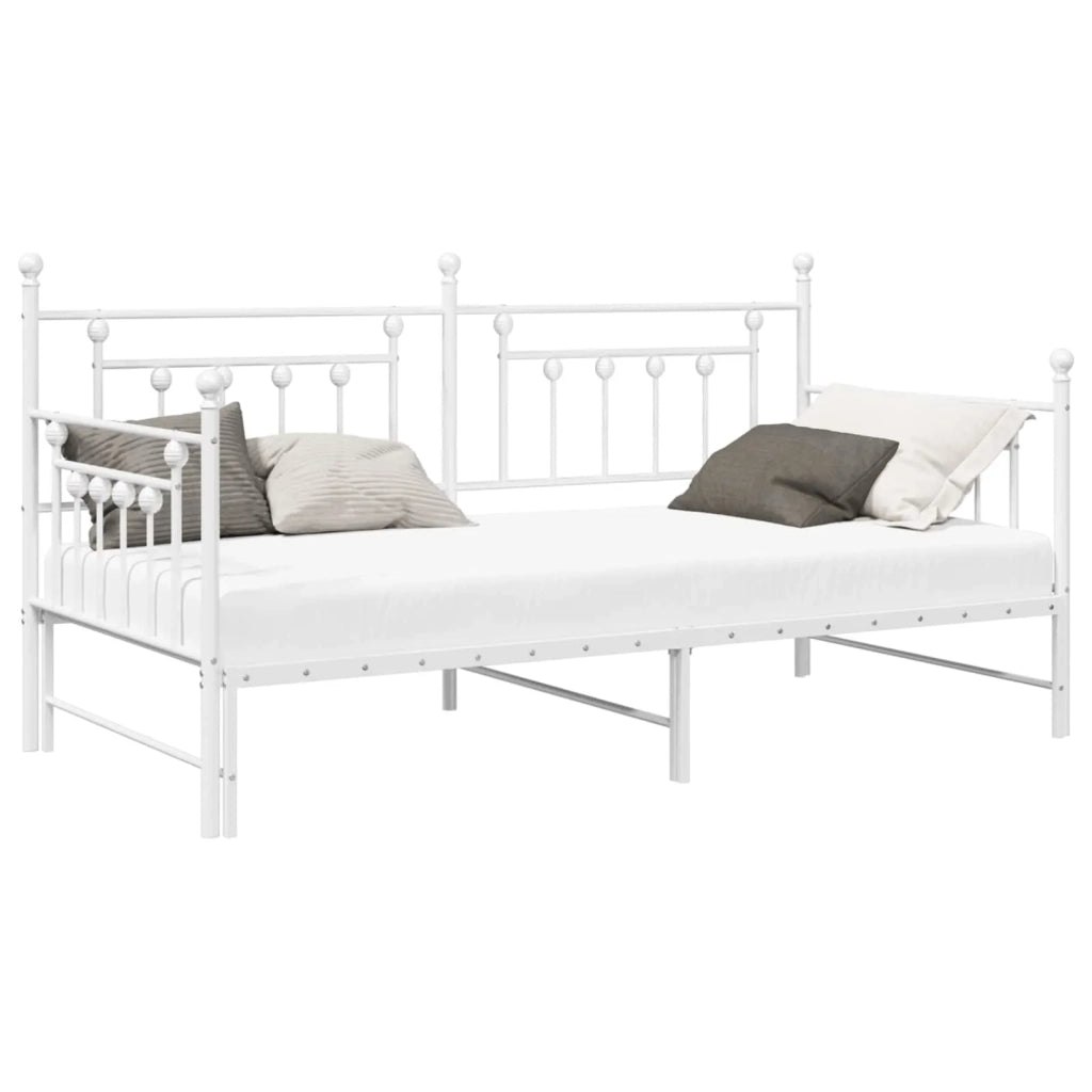 Struttura per letto di giorno Bianco 90 x 200 cm Acciaio 42002680