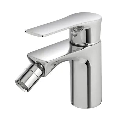 Set miscelatori lavabo e bidet Flat cromati con piletta click clack