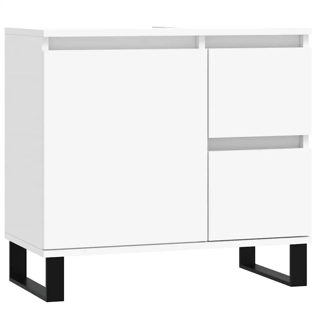 Armadietto da Bagno Bianco 65x33x60 cm in Legno Multistrato 831612