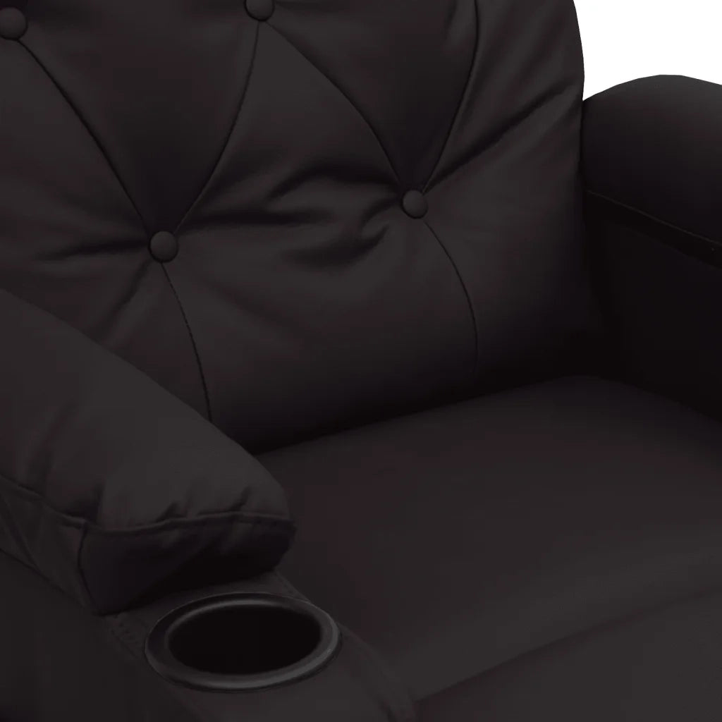 Poltrona Reclinabile Nera in Similpelle  cod mxl 25620