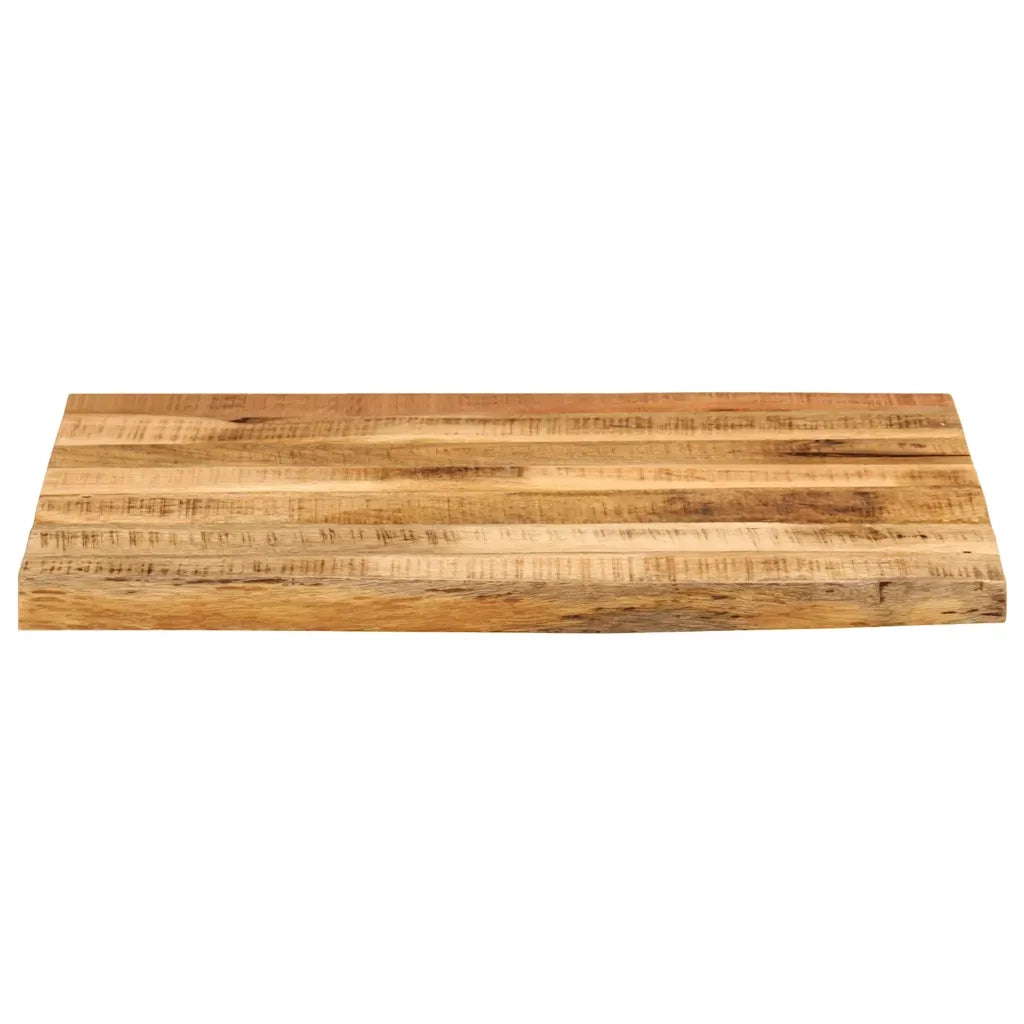 Piano Tavolo 40x40x2,5 cm Bordi Vivi Legno di Mango Grezzo 370342