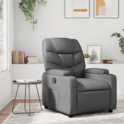 Poltrona reclinabile grigia in similpelle 3205642