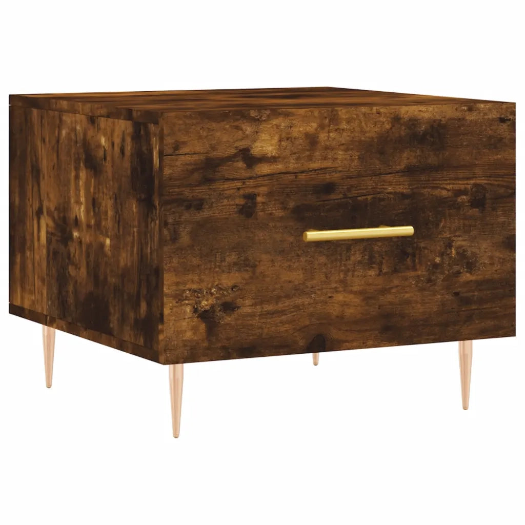 Tavolino da Salotto Rovere Fumo 50x50x40 cm Legno Multistrato 829374