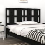 Testiera per Letto Nera 125,5x4x100cm in Legno Massello di Pino 817984