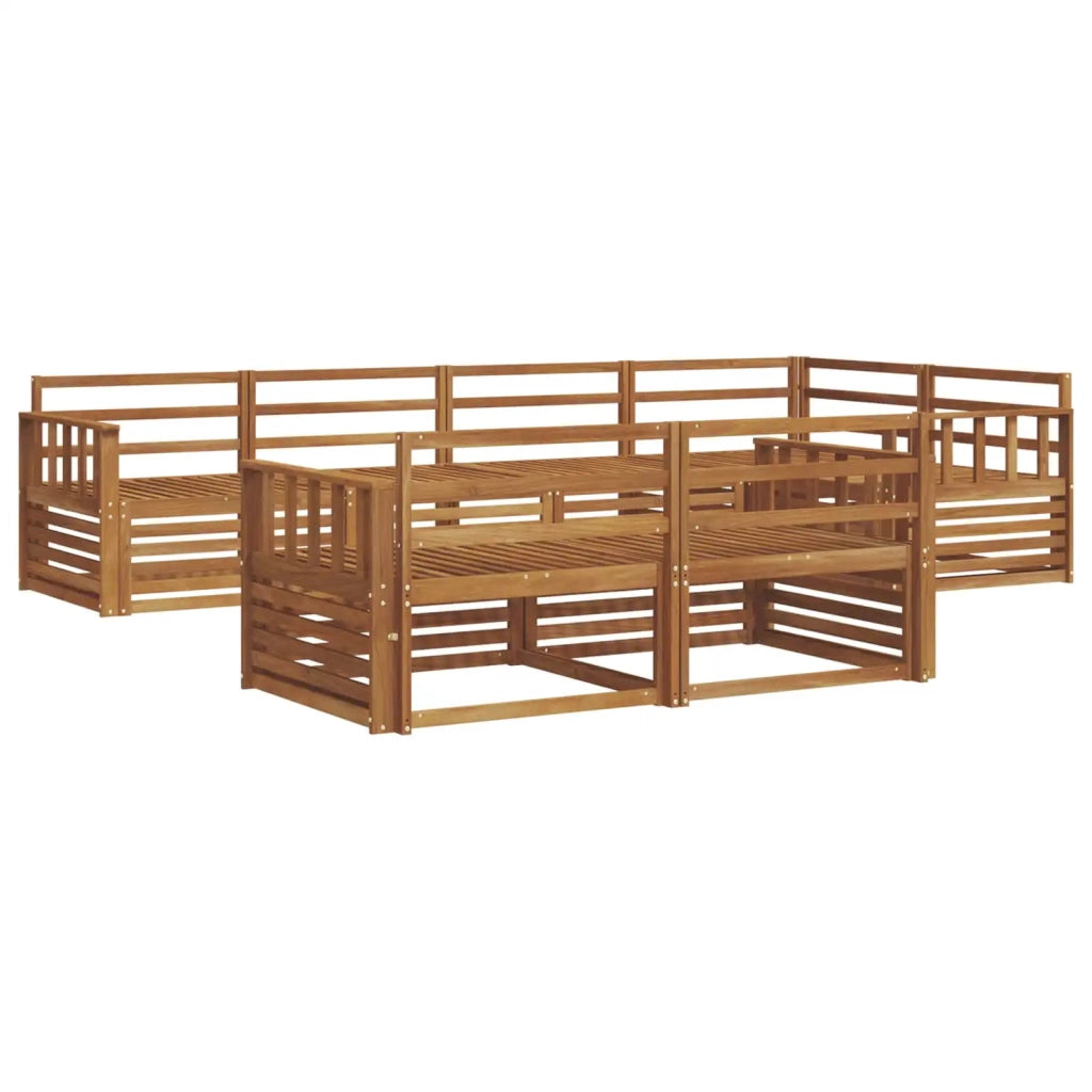Set di divani da esterno 7 pcs Naturale
