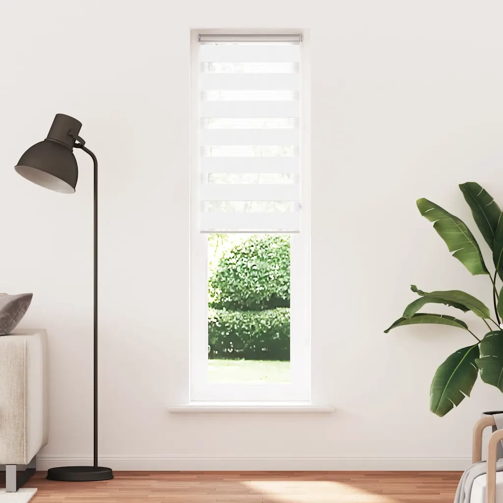 vidaXL Tenda a Rullo Zebra Larghezza Tessuto 60,9 cm Poliestere