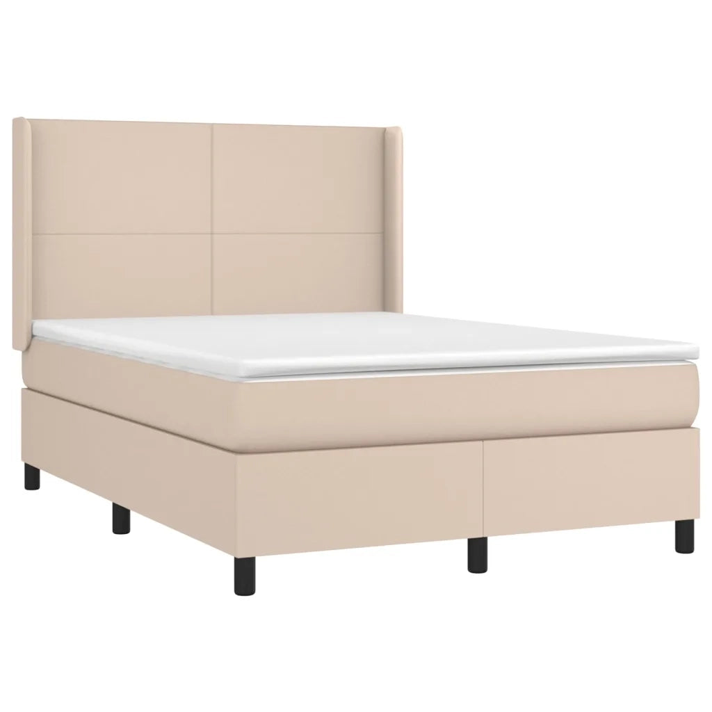 Giroletto Molle Materasso e LED Cappuccino 140x200cm Similpelle cod mxl 57578