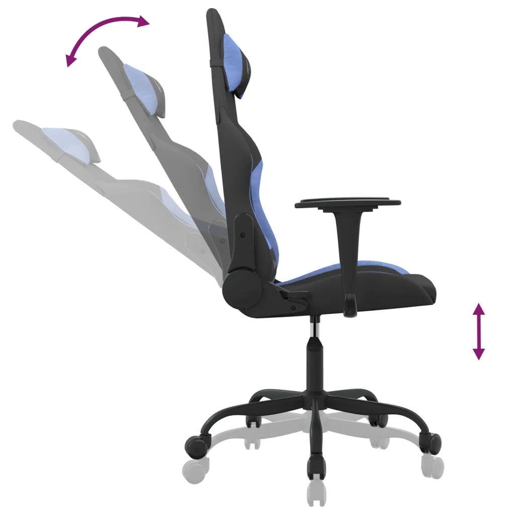 Sedia da Gaming Nero e Blu in Tessuto cod mxl 60448