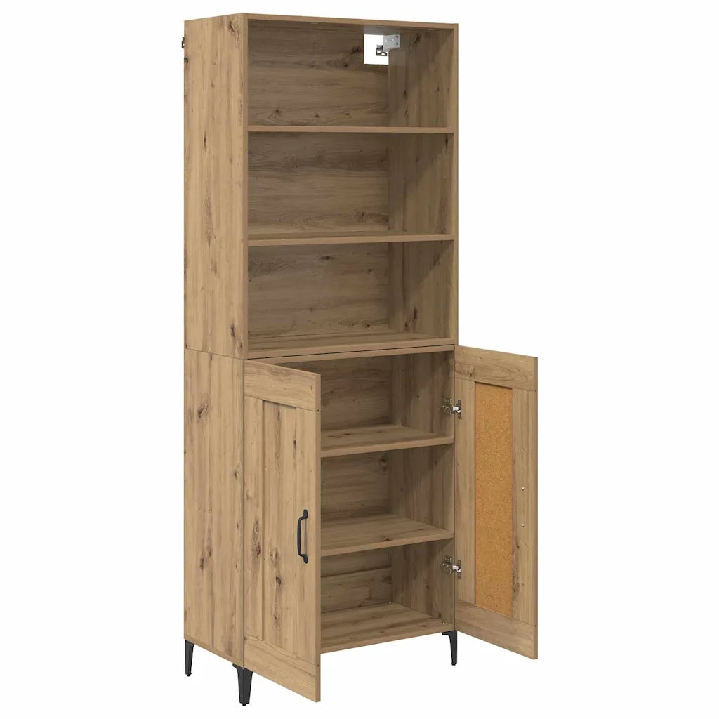 Credenza 2 pz rovere artigianale 69,5 x 34 x 180 cm 3403590