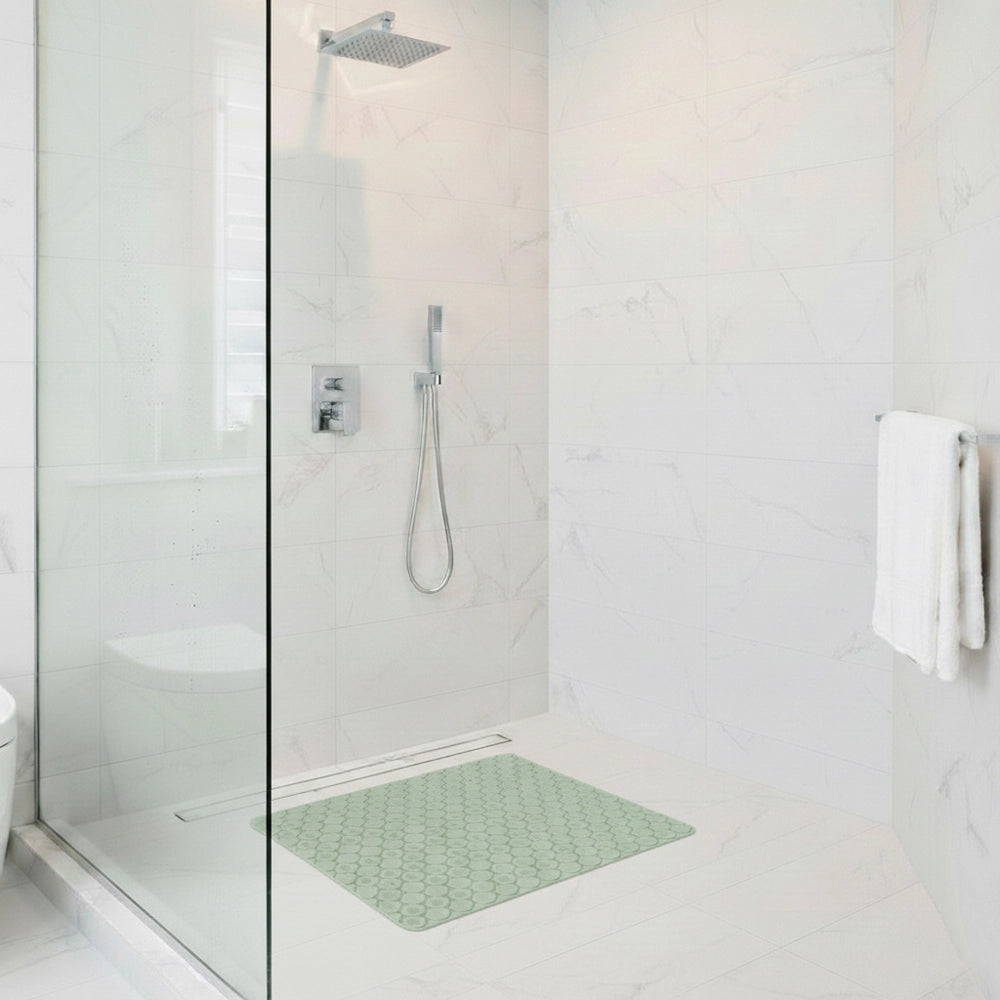 Tappeto bagno antiscivolo verde 54x54 cm Maia