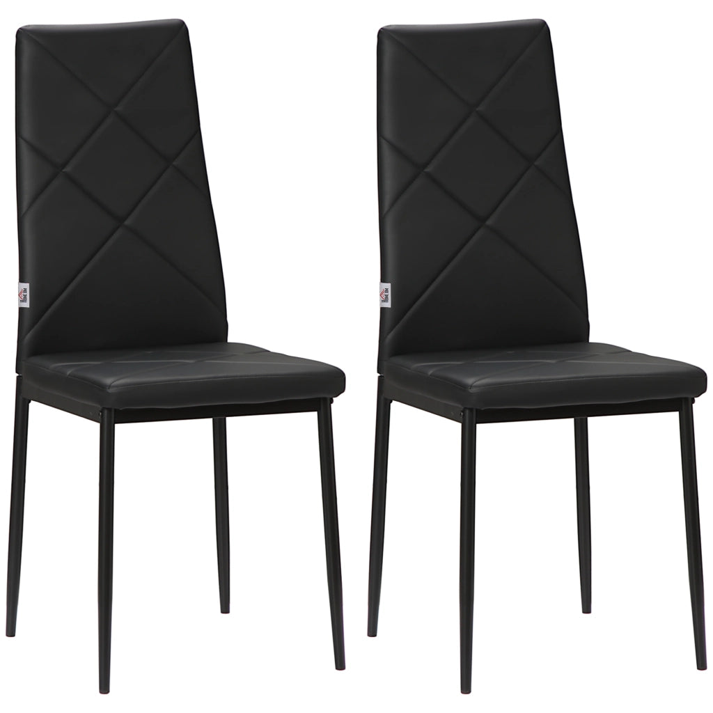 Sgabelli da pranzo con schienale alto ¨C Minimal ¨C nero