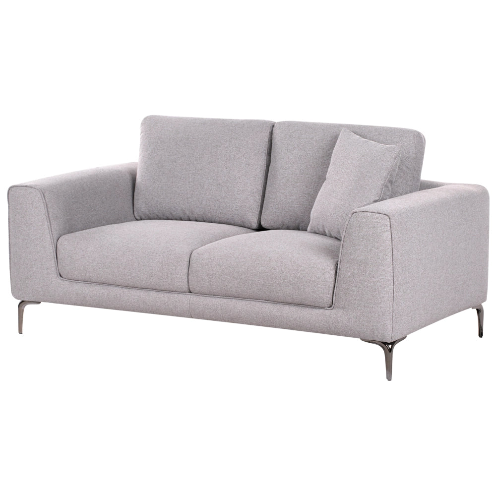 Divano Tessuto Grigio 2 Posti Confortevole Soggiorno Moderno Retro