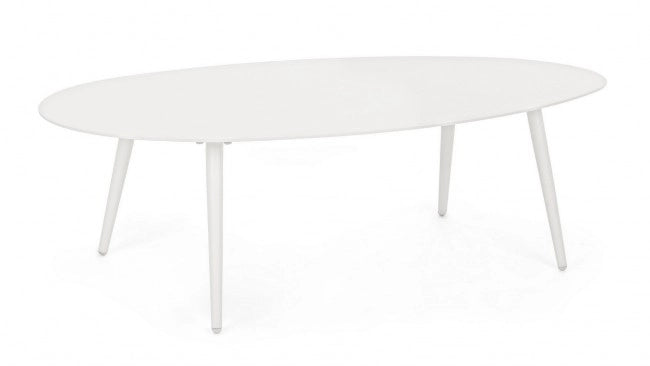 Tavolino da esterno ovale in alluminio antracite 120x75 cm - ADVENTURE