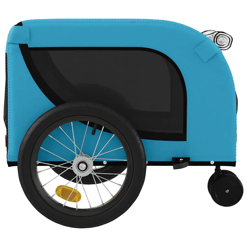 Rimorchio da Bici per Animali Blu e Nero Oxford e Ferro CFW7059501