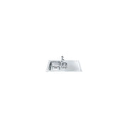 Lavello incasso 2 vasche gocciolatoio destro 100x50 Smeg LV100D3 inox