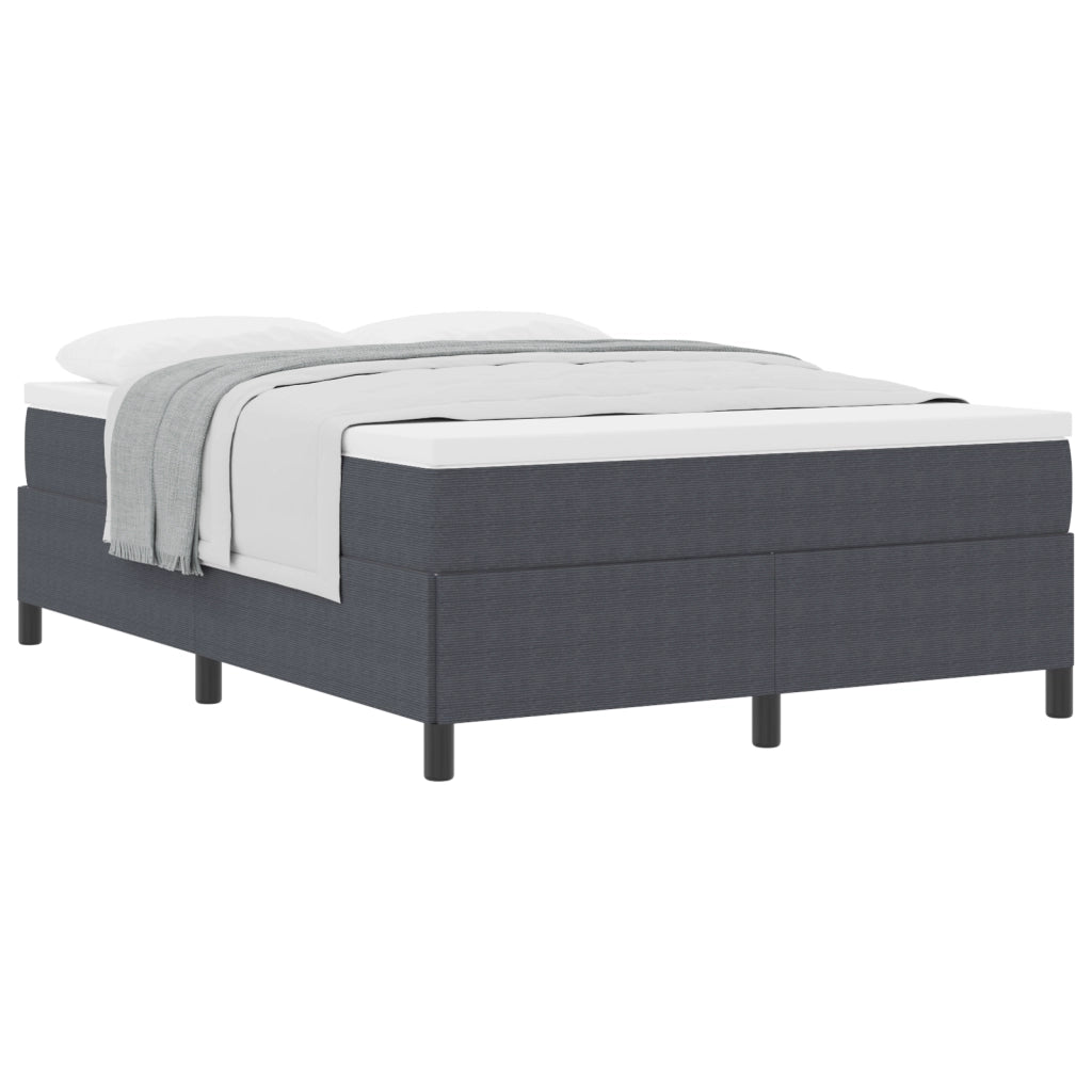 Struttura Letto Grigio Scuro 140x190 cm in Tessuto Vellutato