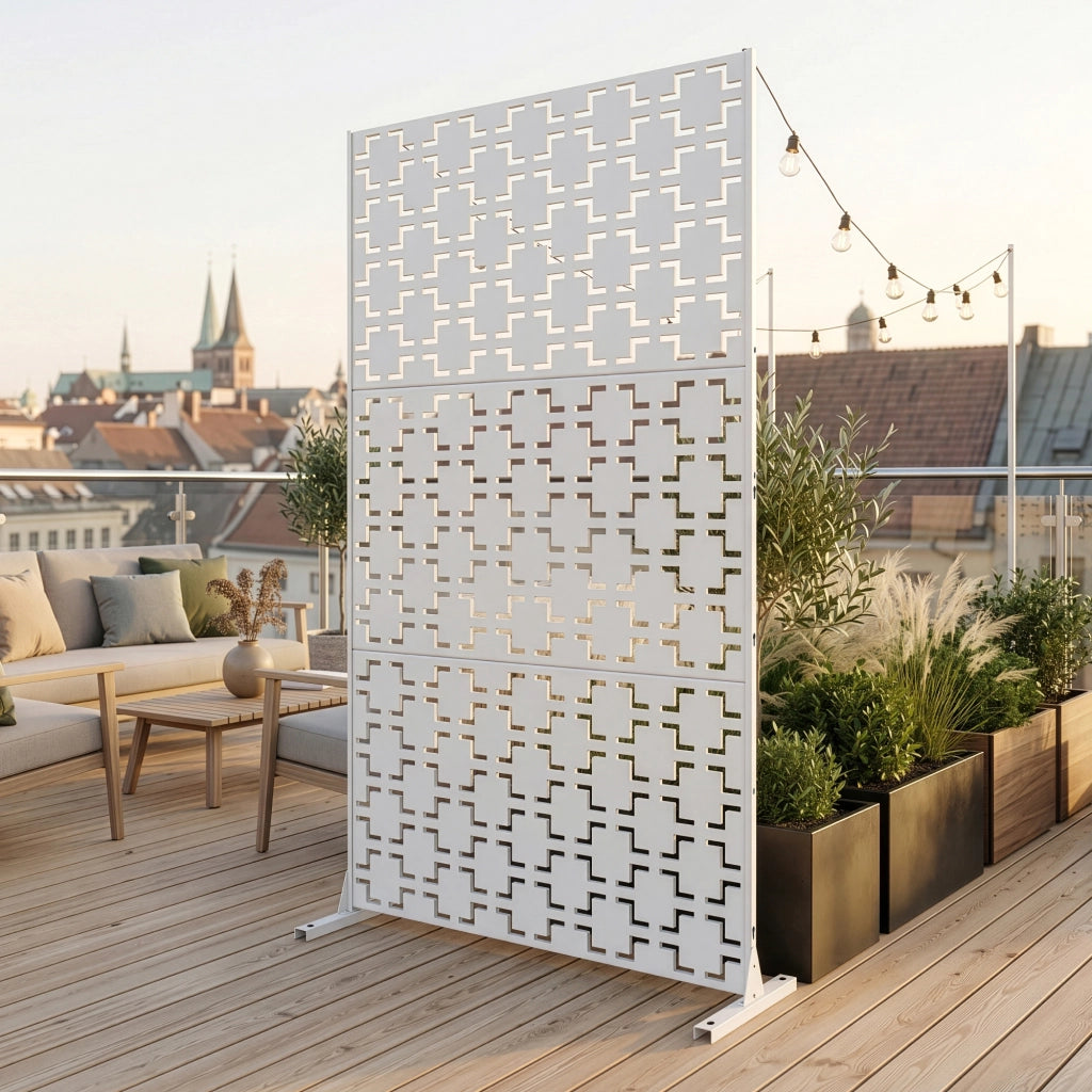 Pannello Divisorio Basciano Struttura Traforata in Acciaio 180 x 90 cm - Cachi casa.pro